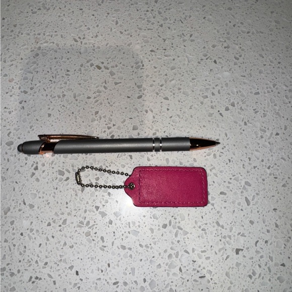 COACH Fuchsia Pink Hang Bag Tag Keychain - Picture 3 of 6